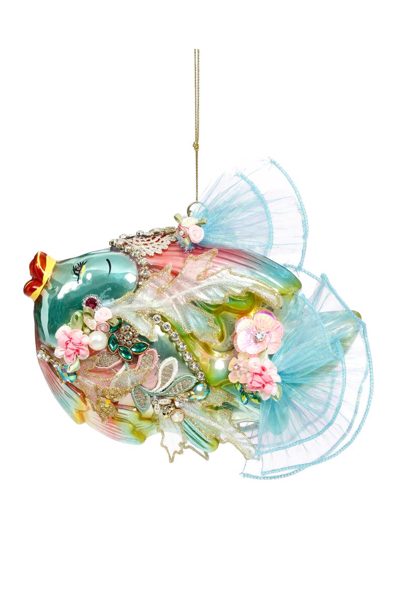 Jewel of the Sea Fish Ornament , Turquoise, Main, color, Turquoise