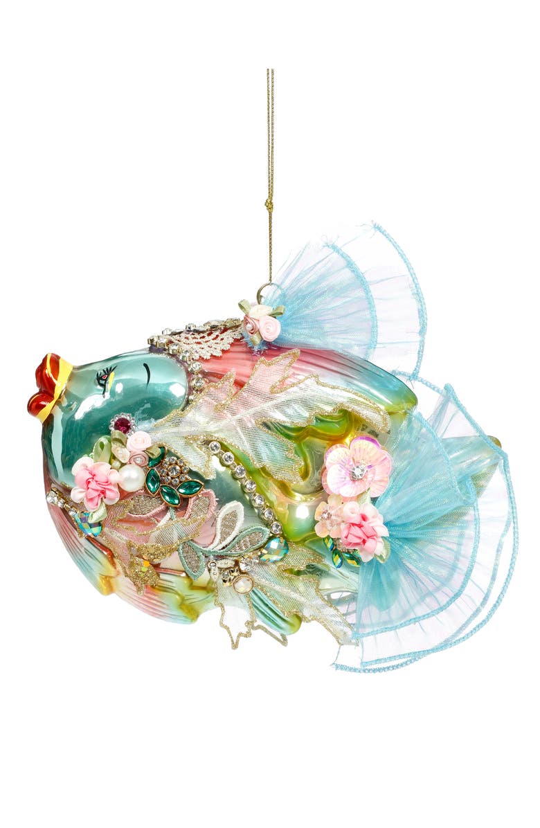 Mark Roberts Jewel of the Sea Fish Ornament , Turquoise, Main, color, Turquoise