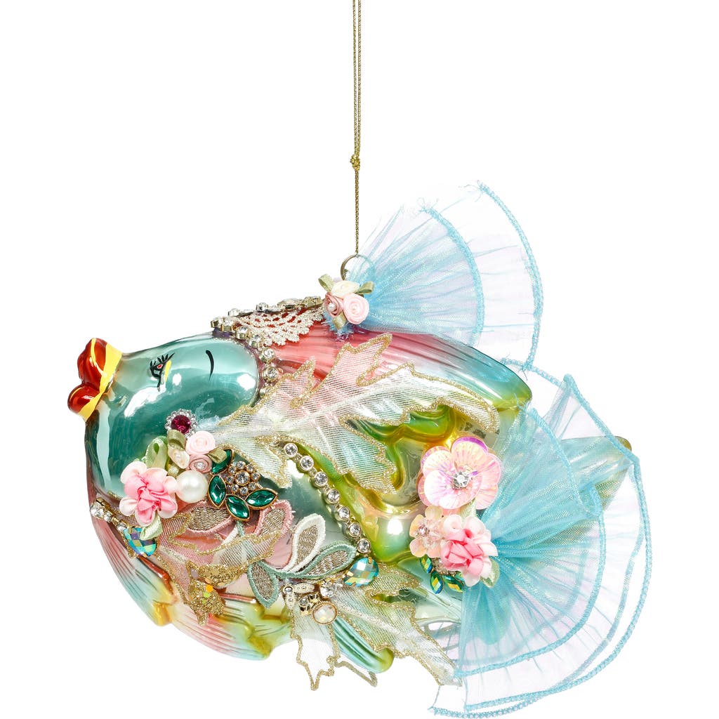 Mark Roberts Jewel Of The Sea Fish Ornament , Turquoise In Blue