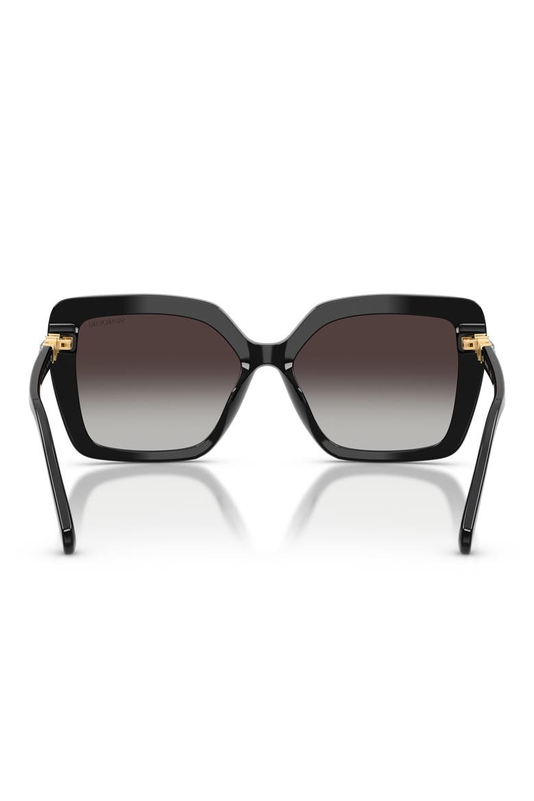 57mm Butterfly Sunglasses, Alternate, color, BLACK / GRADIENT GREY