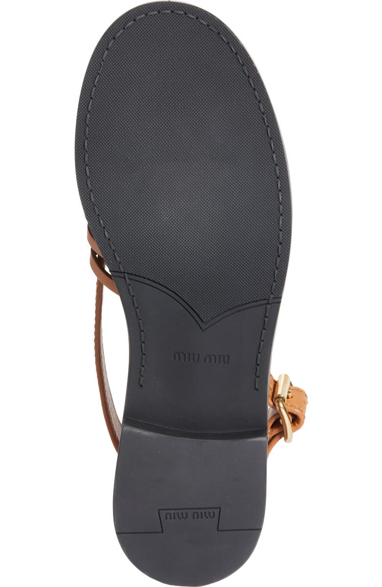 Miu Miu Slingback Huarache Sandal, Alternate, color, Brown