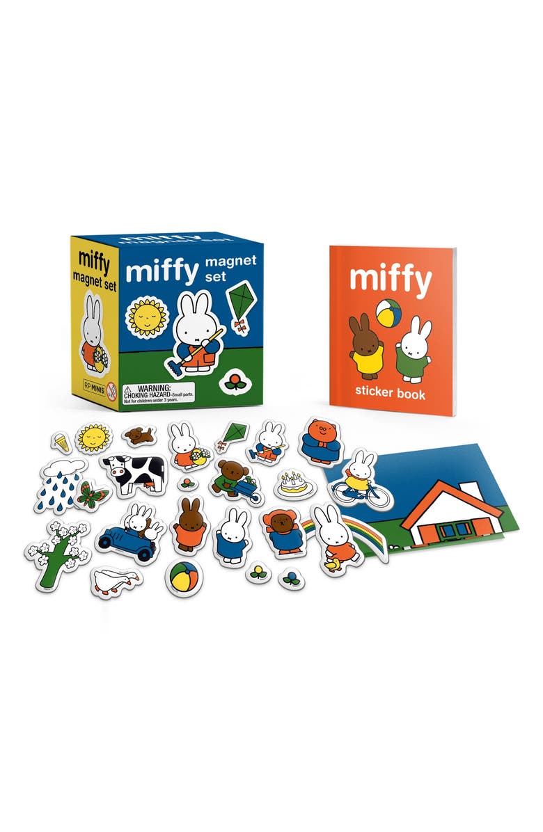 Hachette Books Miffy Magnets & Sticker Book Set, Main, color, 