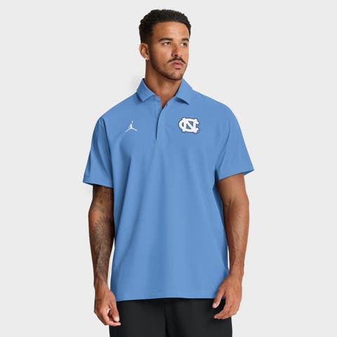 Men's Jordan Brand Carolina Blue North Carolina Tar Heels 2025 Coaches Sideline Polo