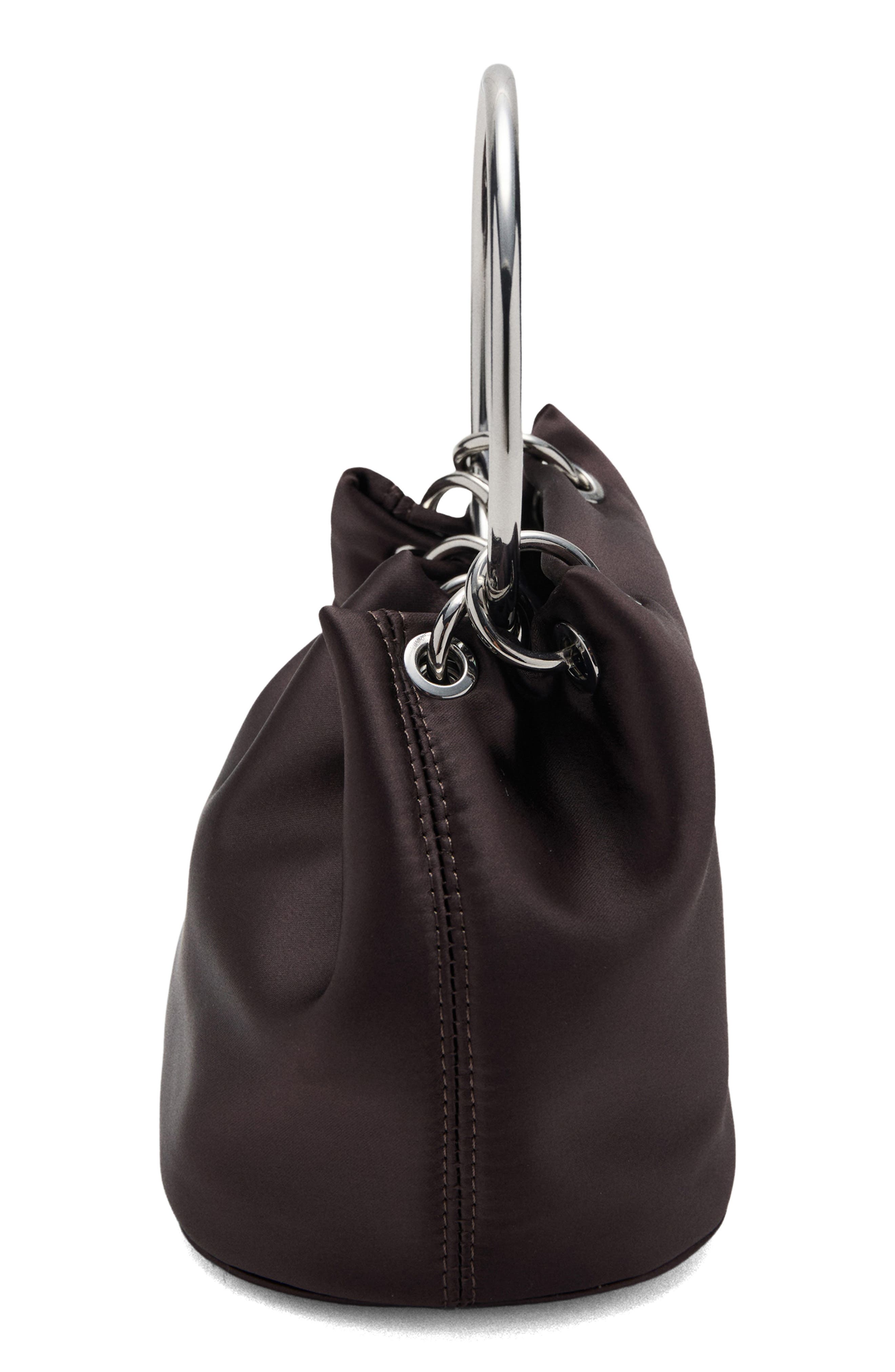 MANGO Satin Top Handle Bag, Alternate, color, 