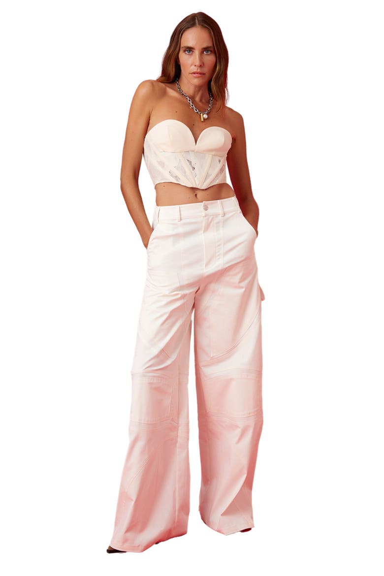 Sweetheart Neck Crop Top, Alternate, color, Ecru