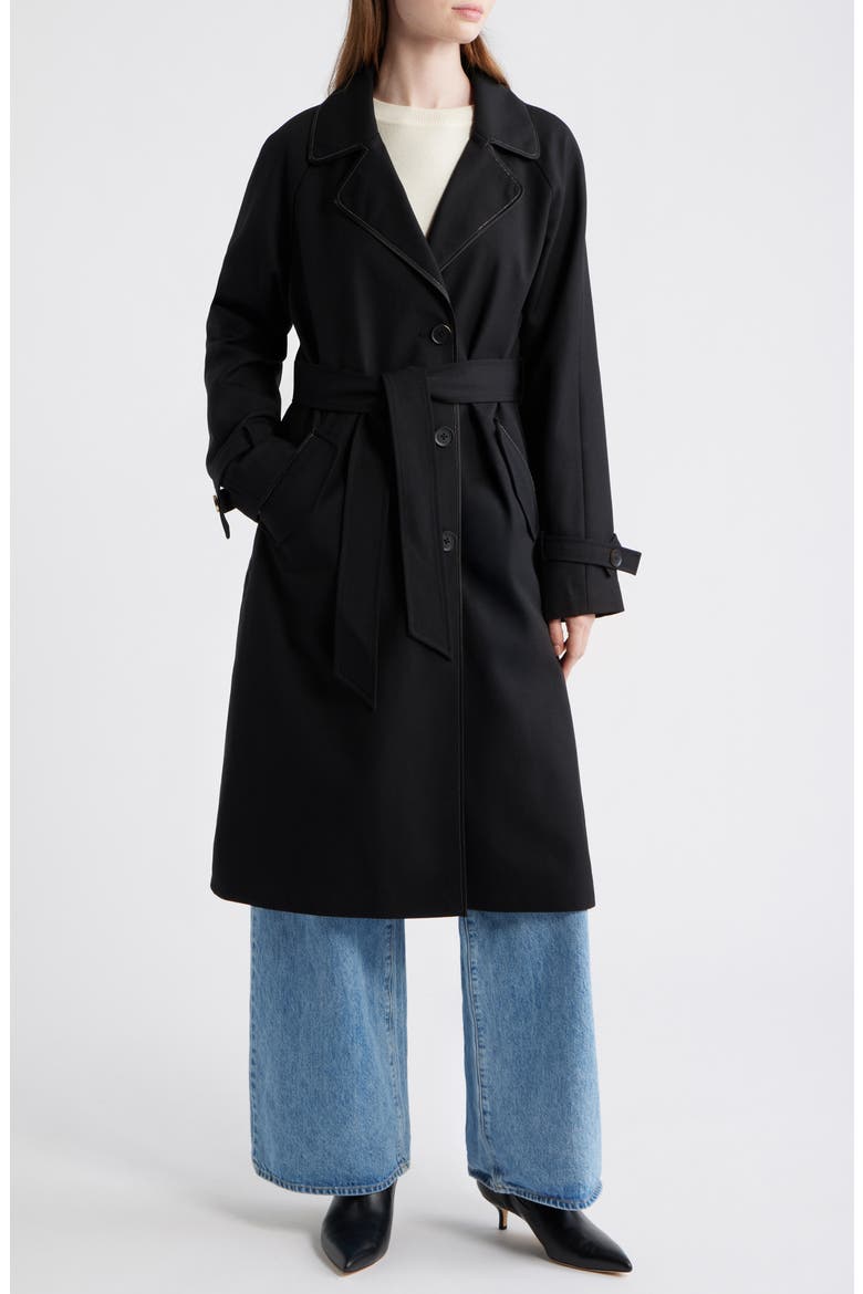 Via Spiga Stretch Gabardine Trench Coat (Women) | Nordstrom