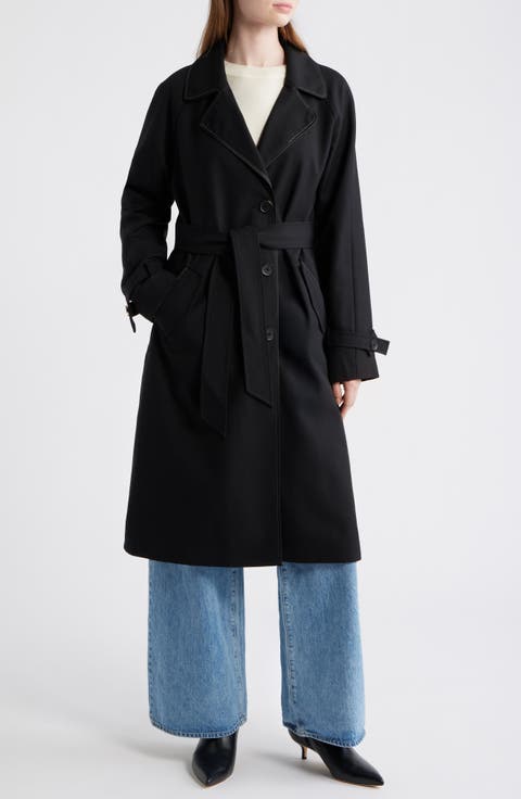 Stretch Gabardine Trench Coat