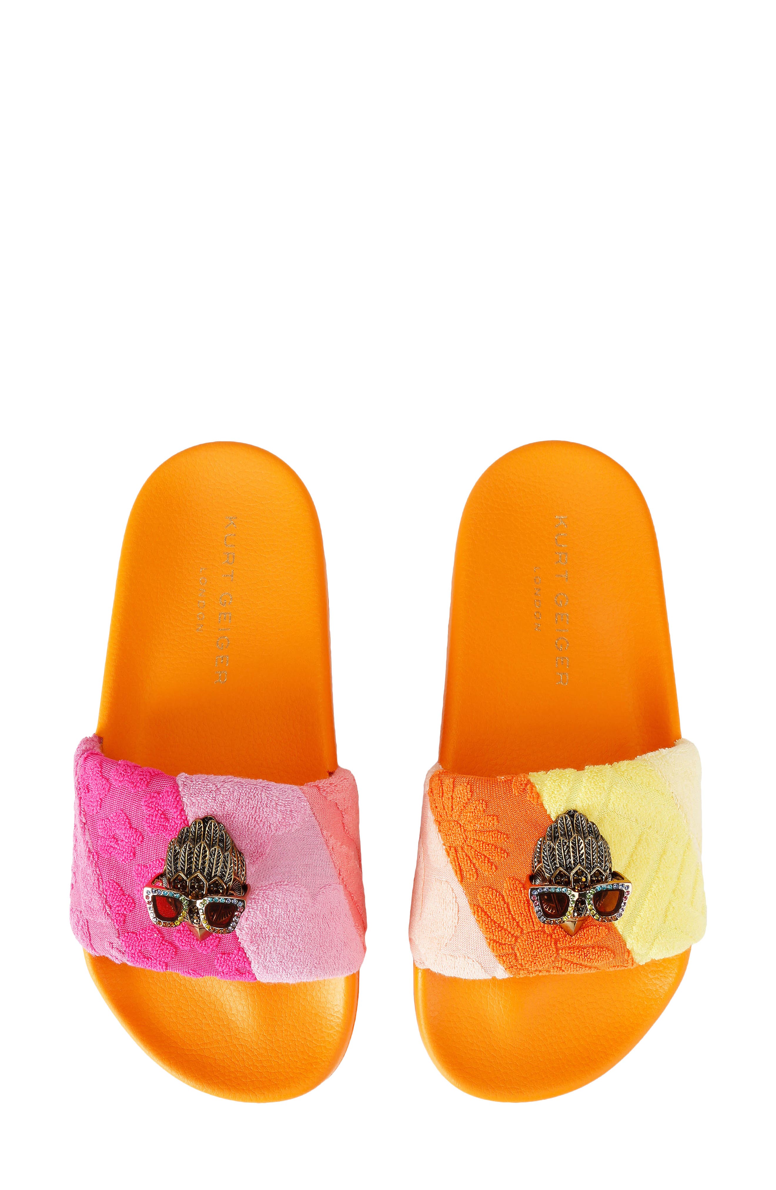 Meena Eagle Glitter Slide Sandal, Alternate, color, PINK MULTI