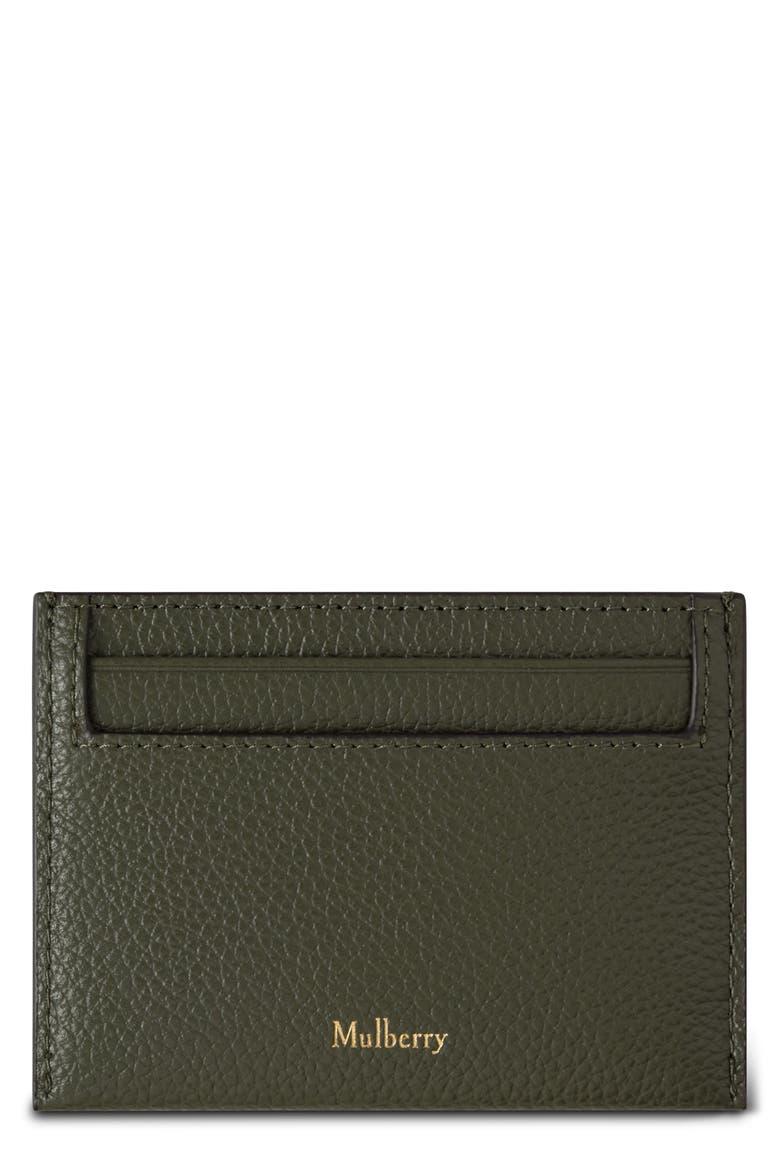 Leather Card Case, Main, color, JUNIPER GREEN