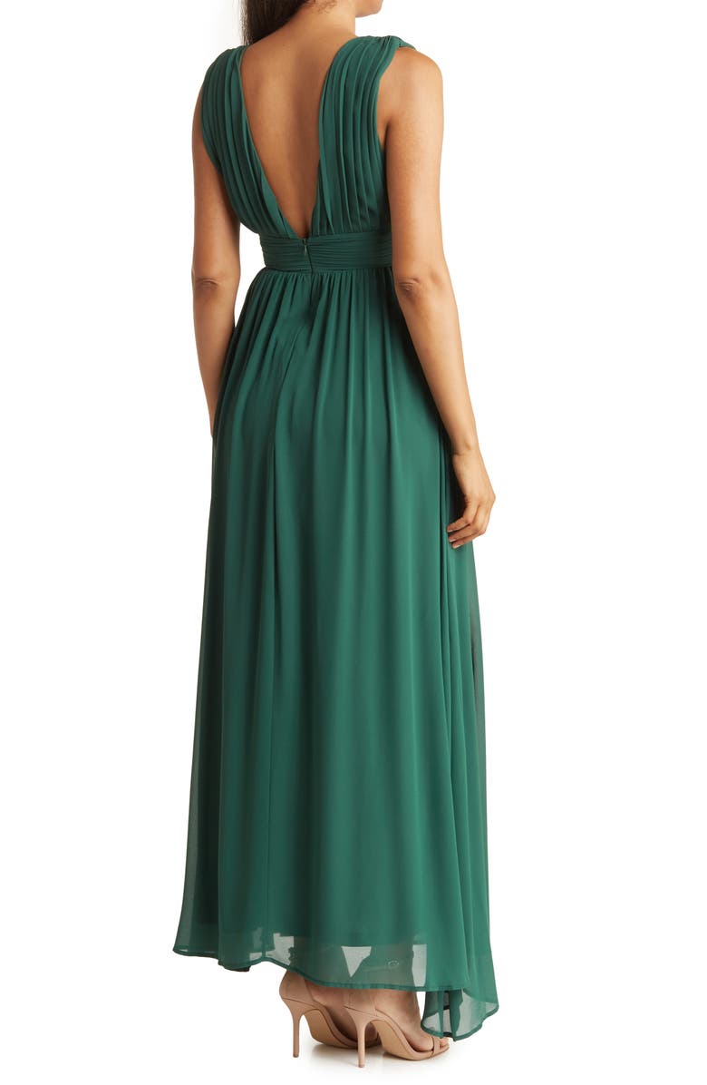 BY DESIGN Love by Design Athen Plunging V-Neck Maxi Dress, Alternate, color, Emerald