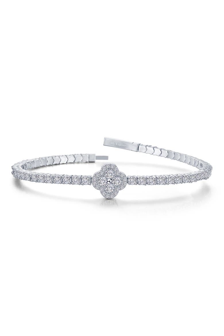 Good Luck Flex Bangle, Main, color, WHITE GOLD