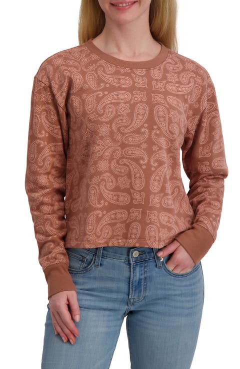 Paisley Crewneck Long Sleeve Top