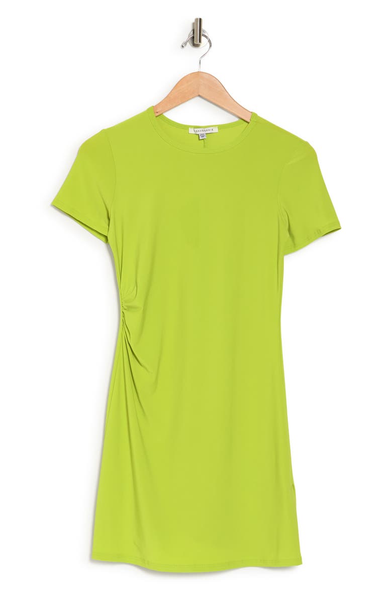 Jersey Sheath Minidress, Alternate, color, CHARTREUSE