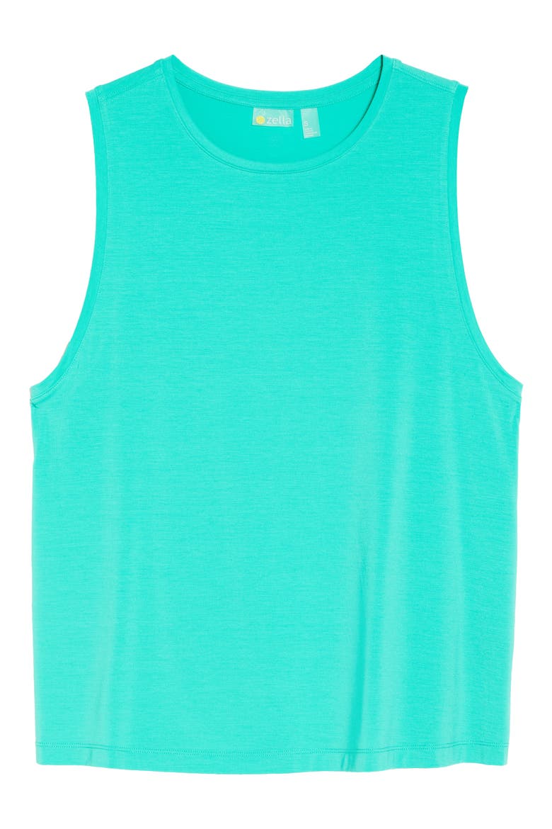 Work for It Easy Tank, Alternate, color, GREEN VIVID
