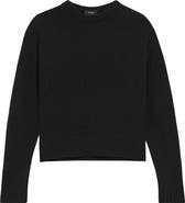 Theory Cashmere Crewneck Crop Sweater
