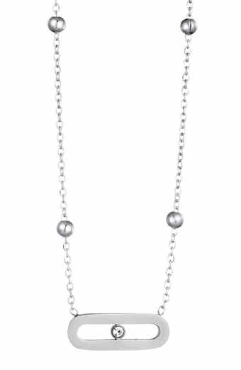 Adornia Crystal Station Necklace