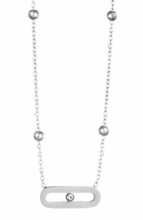 Adornia Crystal Station Necklace