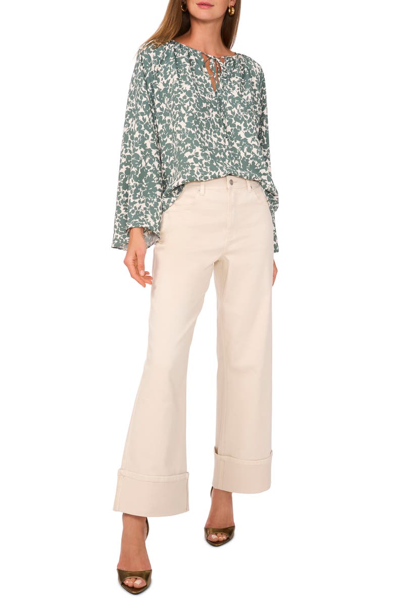 1.STATE Print Bell Sleeve Top, Alternate, color, Dark Forest