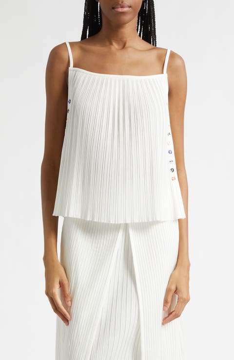 Pleated Side Button Camisole