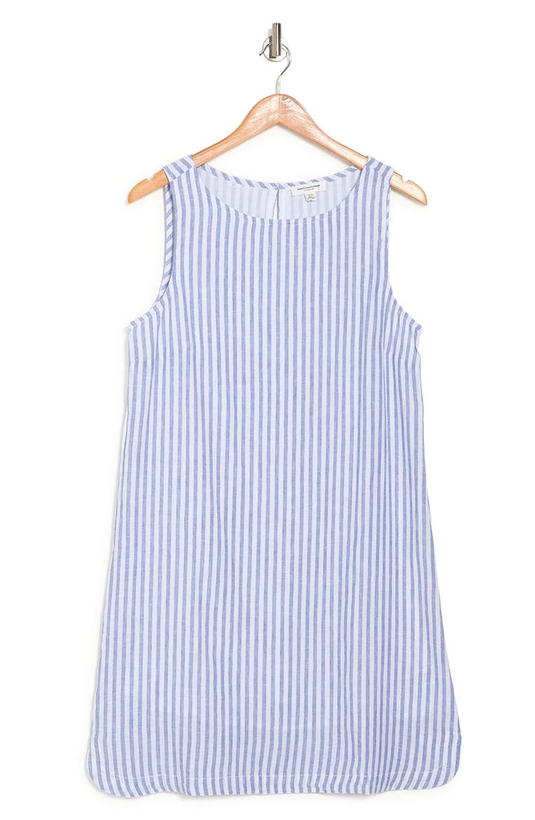 beachlunchlounge Alina Stripe Linen & Cotton Shift Dress, Alternate, color,