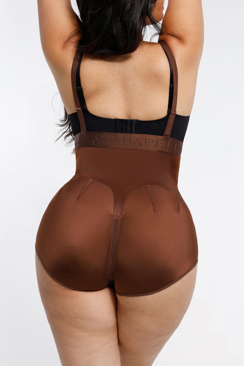 Butt-Lifting High Waist Panty, Alternate, color, Chocolate