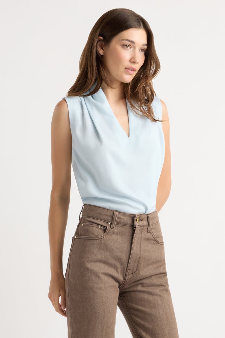 Jae V-Neck Sleeveless Blouse, Alternate, color, Icy Blue