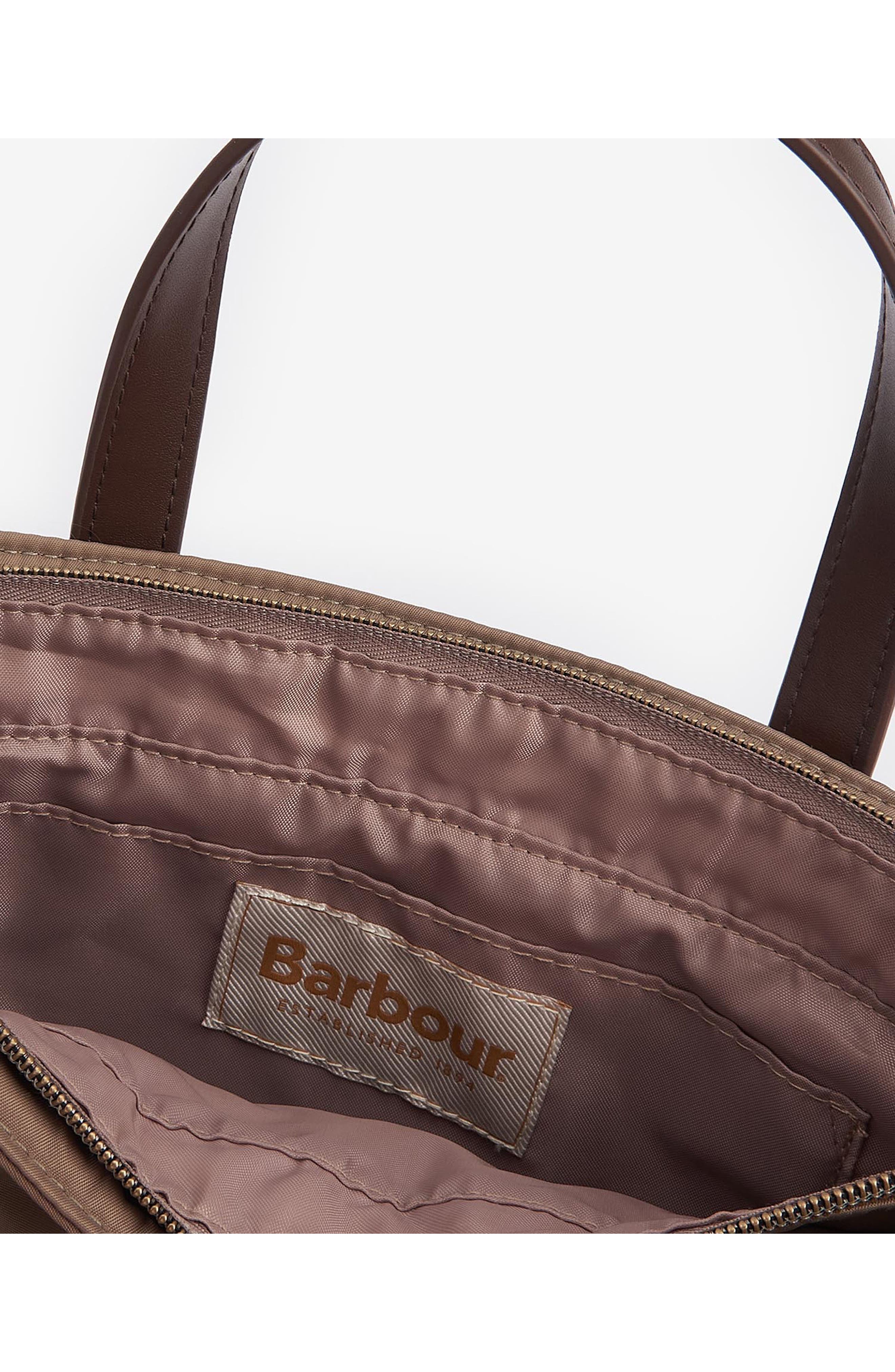 Barbour Mini Diamond Quilted Nylon Tote Bag, Alternate, color, 