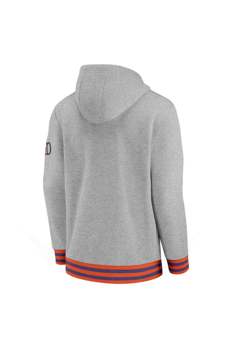 Men's Nike Heather Gray Clemson Tigers Legacy Retro Pullover Hoodie, Alternate, color, Heather Gray