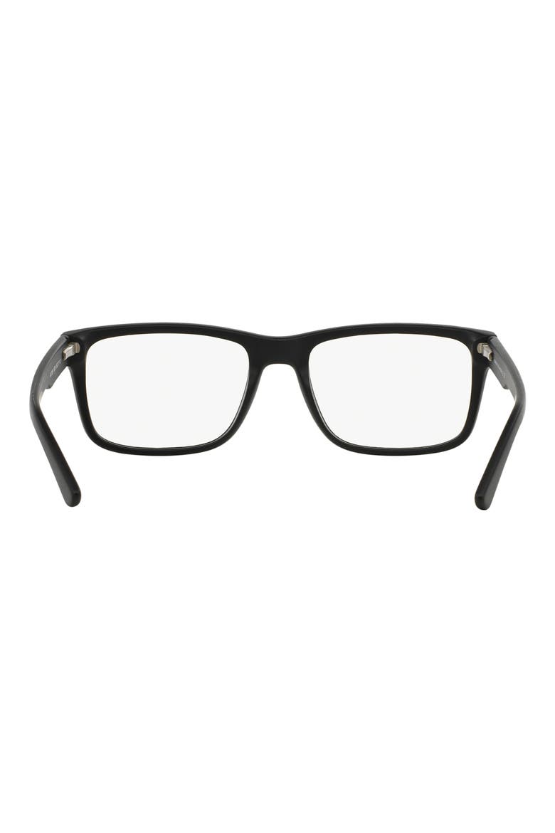 53mm Rectangular Optical Glasses, Alternate, color, MATTE BLACK