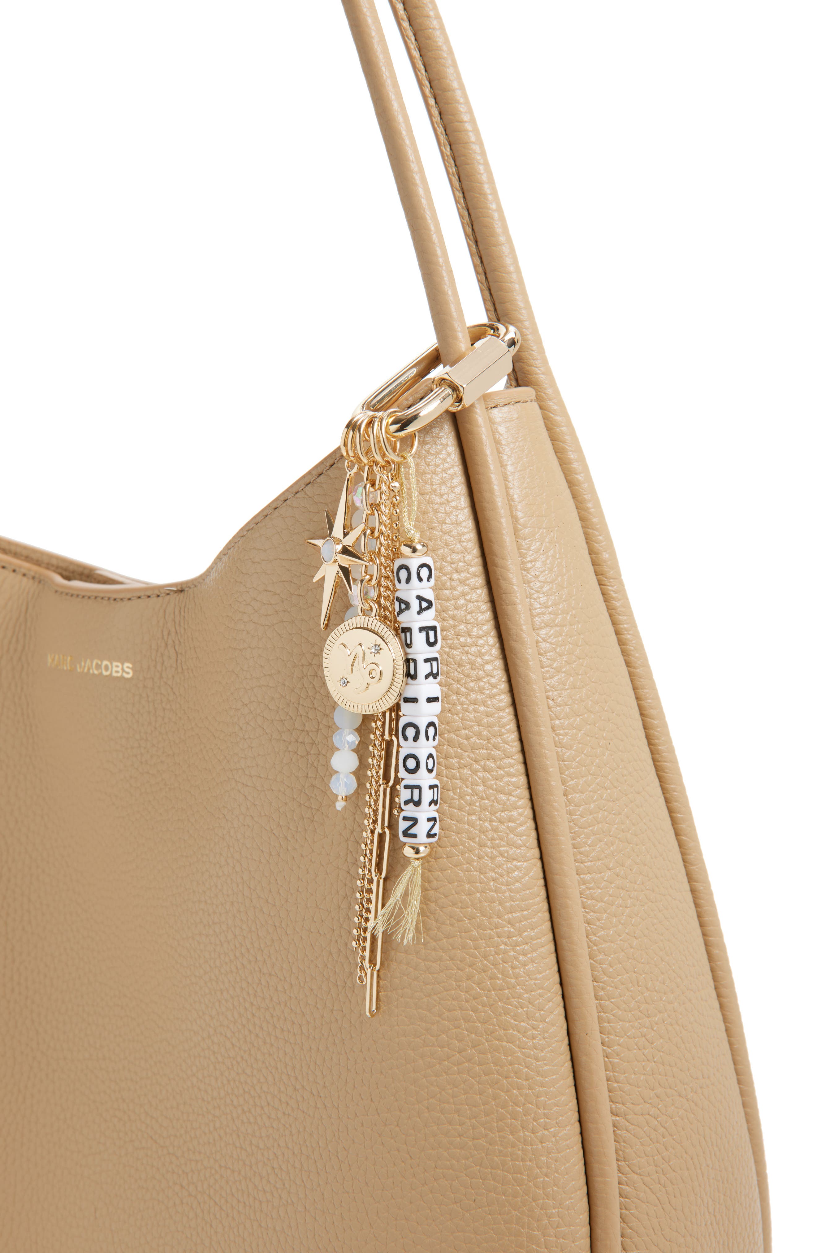 Zodiac Bead Bag Charm, Alternate, color, CAPRICORN- WHITE MULTI- GOLD