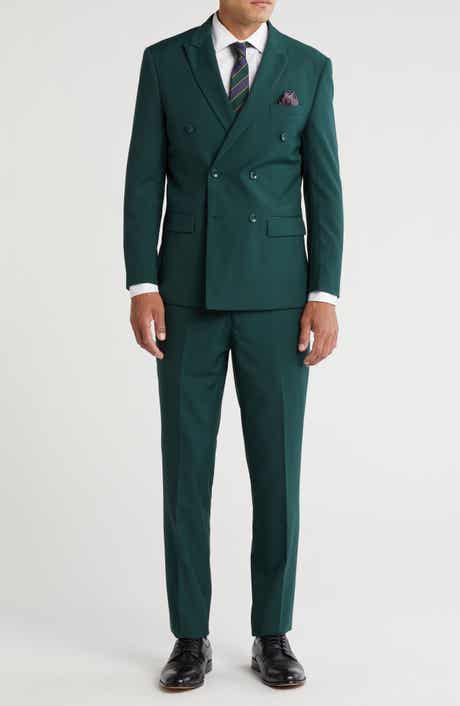 Gino Vitale Slim Fit Solid Double Breasted Suit