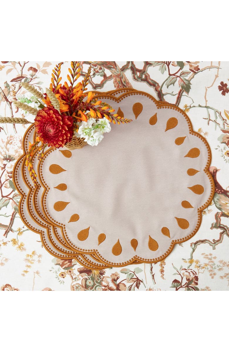 Mrs. Alice Bettina Taupe & Mustard Placemats, Main, color, Neutral