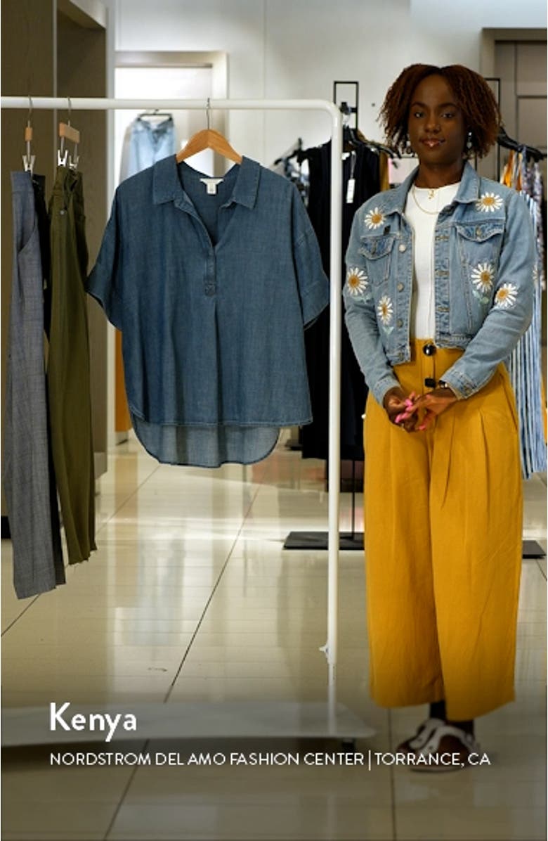 Pleat Denim Top, sales video thumbnail