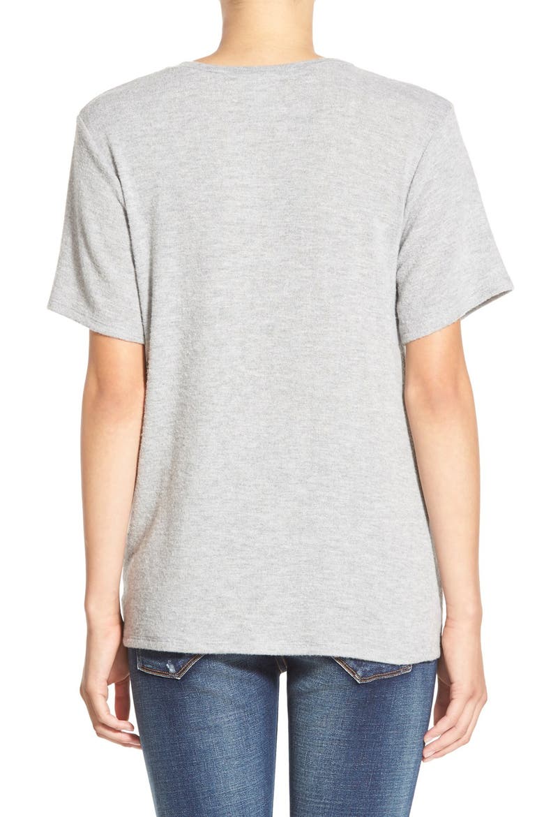 Knot Front Tee, Alternate, color, GREY