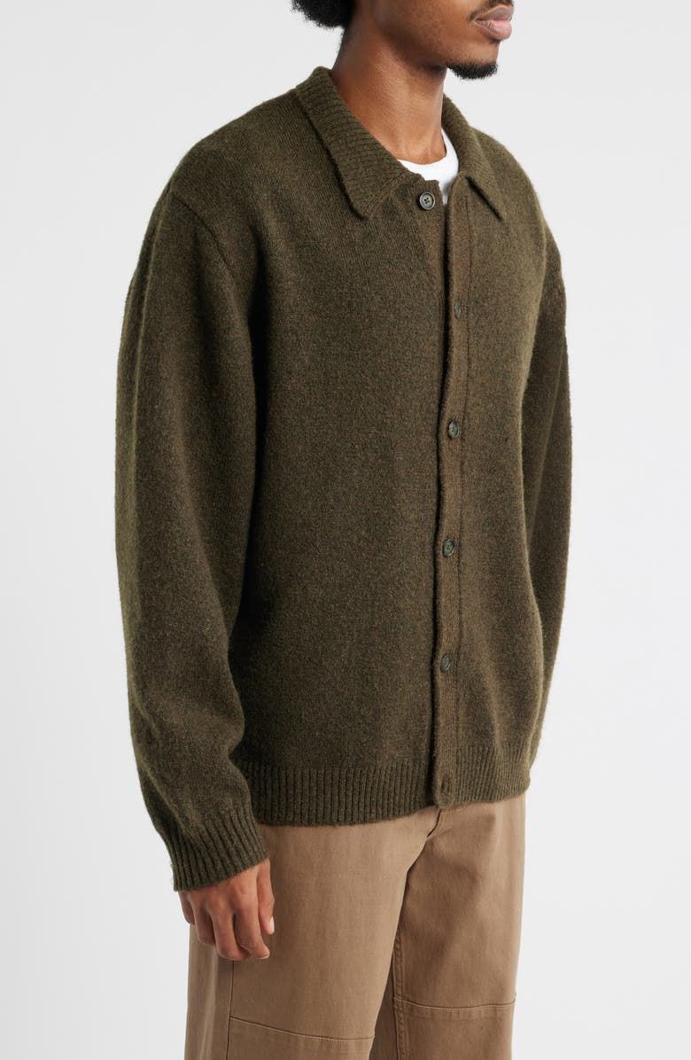 Topman Oversize Cardigan, Alternate, color, Brown