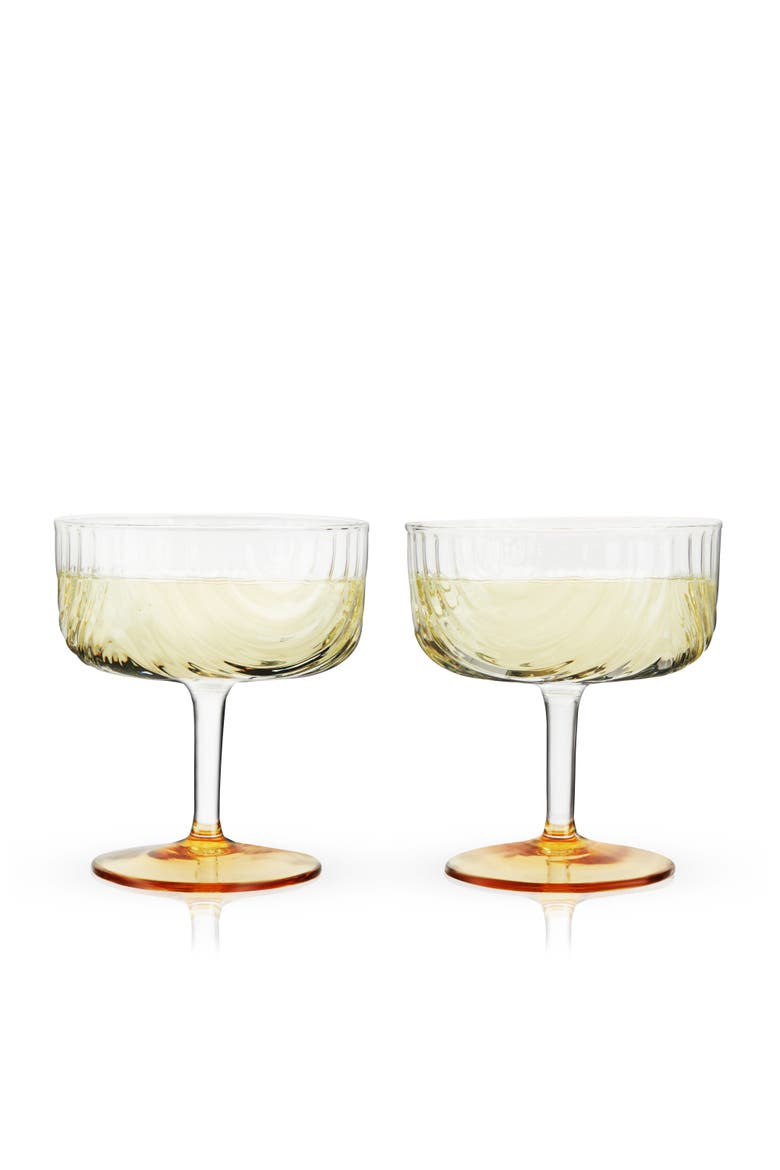 Deco Gatsby Coupes Set of 2, Alternate, color, Clear