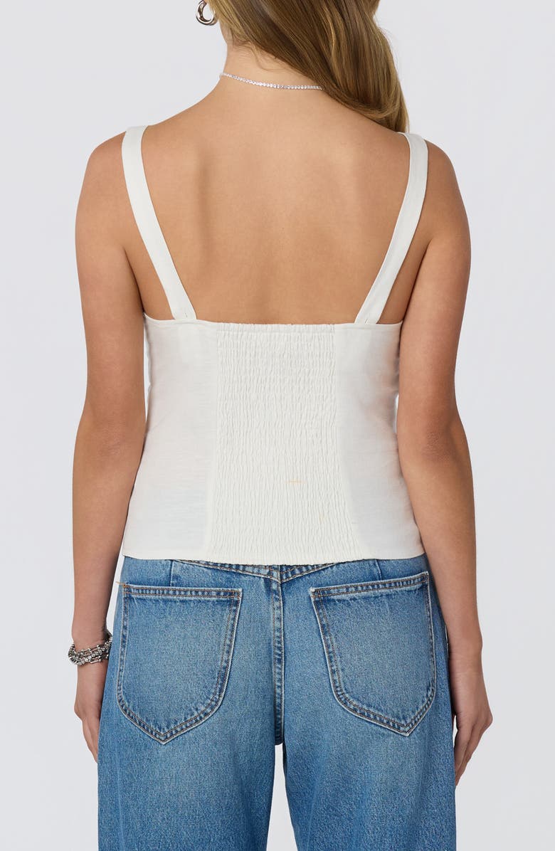 ASTR the Label Shayna Floral Embroidered Button-Up Top, Alternate, color, Off White