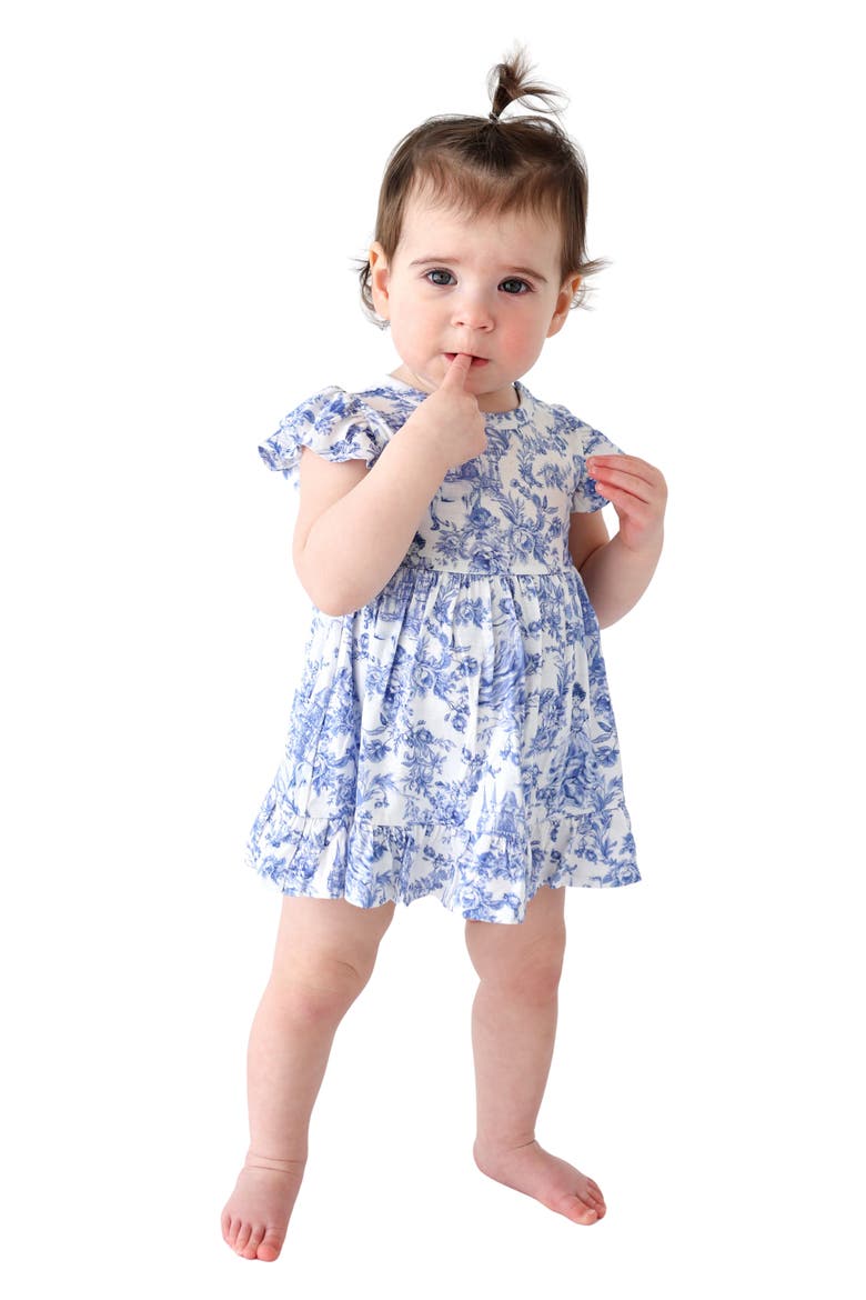 Short Sleeve Ruffled Skirted Bodysuit, Alternate, color, WHITE