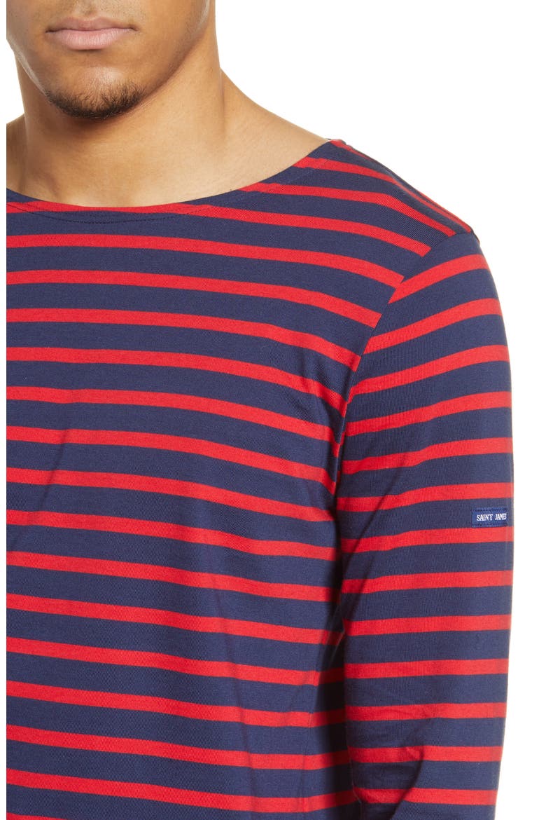 Minquiers Moderne Striped Sailor Shirt, Alternate, color, MARINE/TULIPE