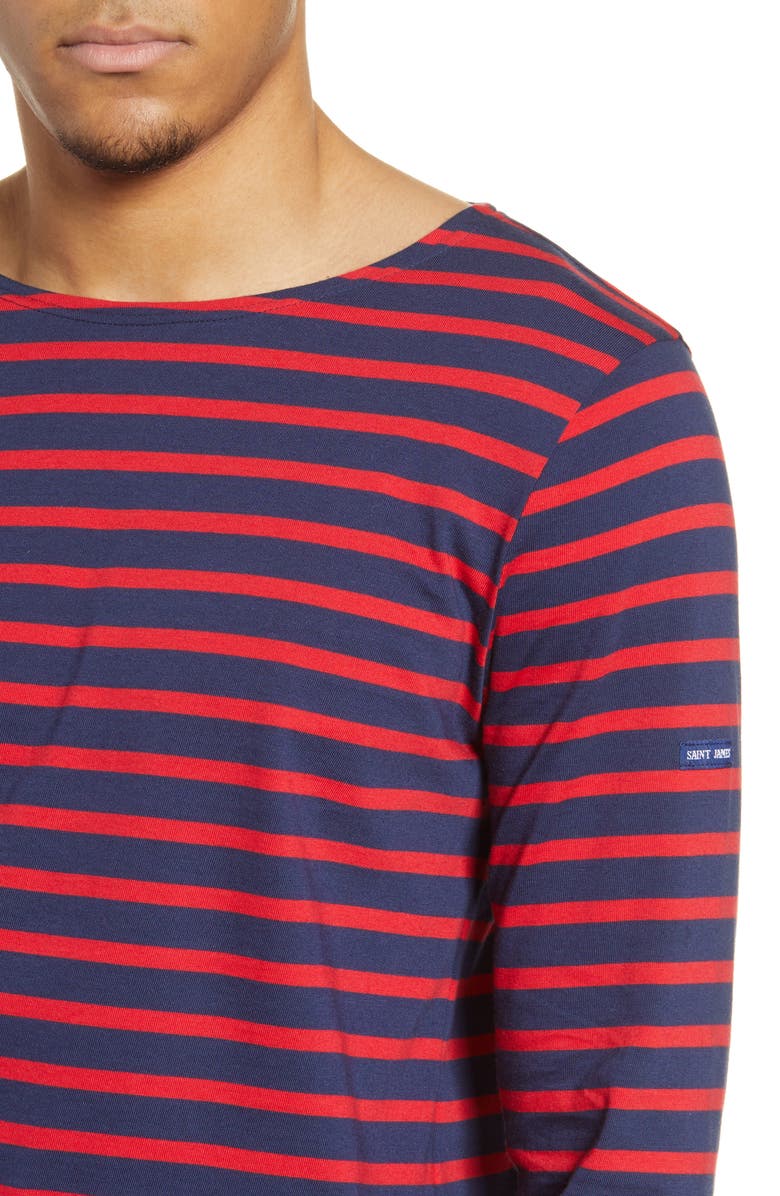 Saint James Minquiers Moderne Striped Sailor Shirt, Alternate, color,