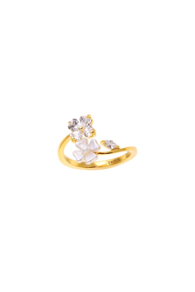 Flores Ring, Main, color, Silver Gold Plated