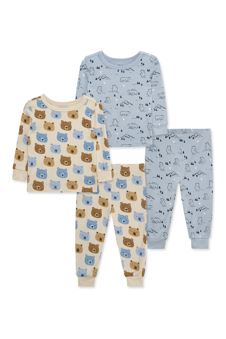 Kids' Bear 4-Piece Pajamas, Main, color, MULTI