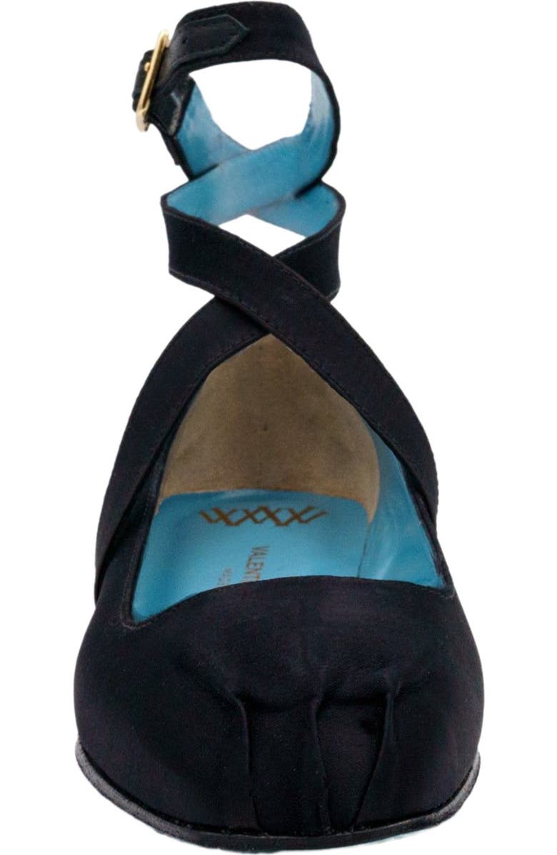 Valentina Rangoni Birba Ankle Strap Ballerina, Alternate, color, Black Satin