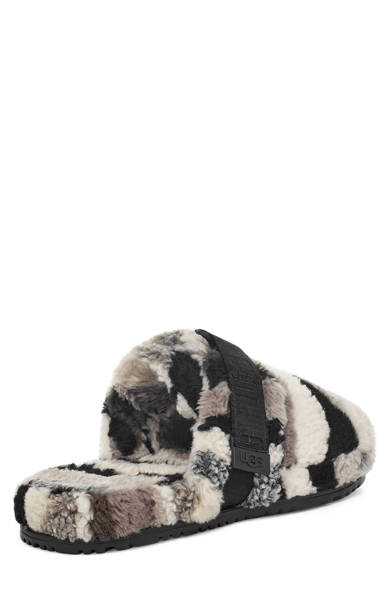 Fluff It Slipper with Genuine Shearling Lining, Alternate, color, GREY CALI COLLAGE