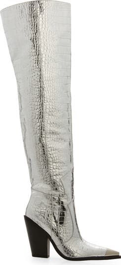 Grissel Croc Embossed Water Resistant Western Boot