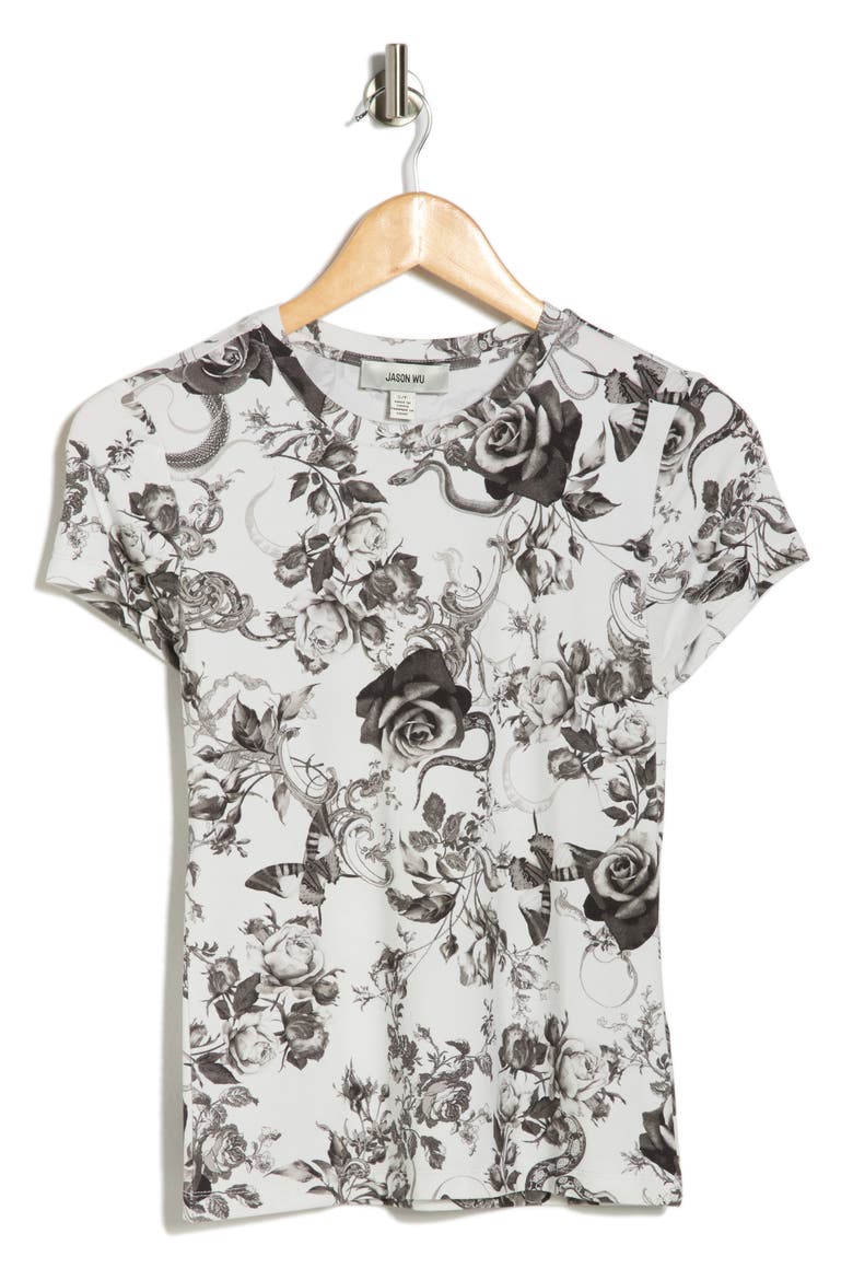 Garden Crewneck Short Sleeve T-Shirt, Alternate, color, NIGHT GARDEN