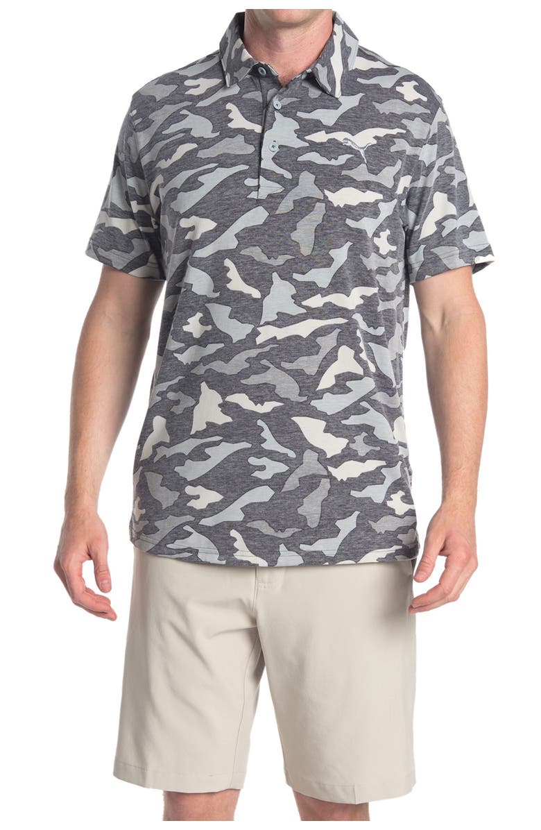 PUMA Grey Raleigh Golf Polo, Main, color, 