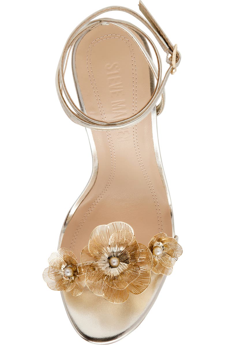 Steve Madden Sheila Ankle Strap Sandal, Alternate, color, Gold