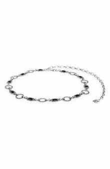 Steve Madden Faux Stone Embellished Chain Belt