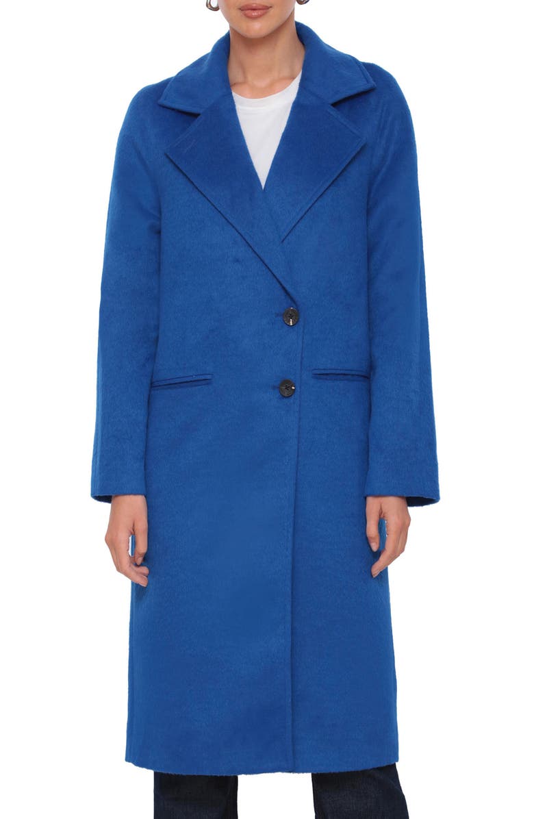 Avec Les Filles Single Breasted Coat, Main, color, Lapis